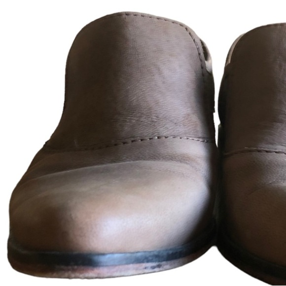 Free People Shoe Brady Slip On Chunky Brown Leather Loafers US 6.5 - Picture 4 of 12